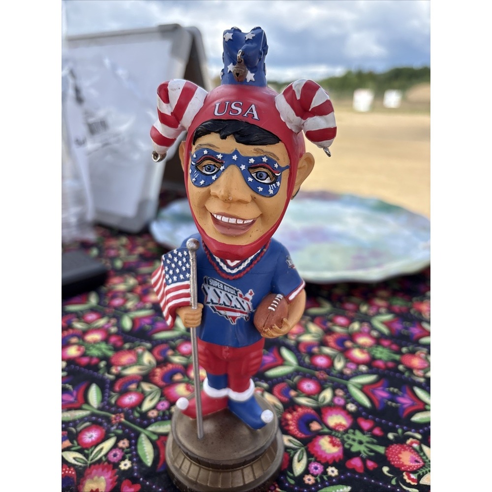 2002 Super Bowl XXXVI Jester USA Bobble Head Limited Edition Collectibles